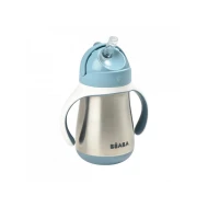 Termoizolační nerezový hrnek s brčkem 250ml Blue