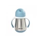 Termoizolační nerezový hrnek s brčkem 250ml Blue – Béaba