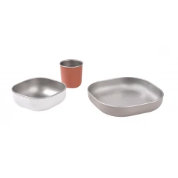Nerezová jídelní sada 3dílná Terracotta