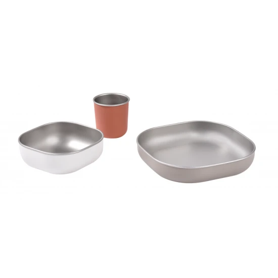 Nerezová jídelní sada 3dílná Terracotta – Béaba