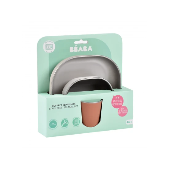 Nerezová jídelní sada 3dílná Terracotta – Béaba