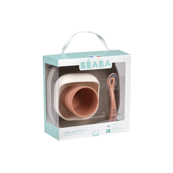 Silikonová jídelní sada 4dílná Terracotta / Gazelle – Béaba