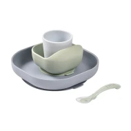 Silikonová jídelní sada 4dílná Pebble