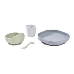 Silikonová jídelní sada 4dílná Pebble