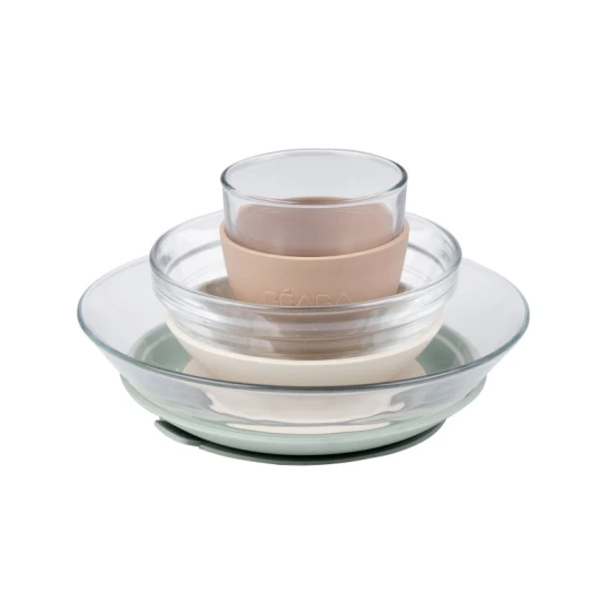 Skleněná jídelní sada s přísavkami Natural – Béaba