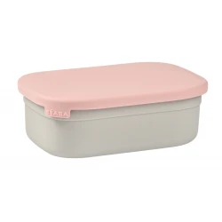Nerezový svačinový box Velvet Grey / Dusty Rose
