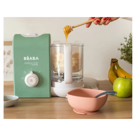 Parný varič + mixér BABYCOOK Express Sage Green