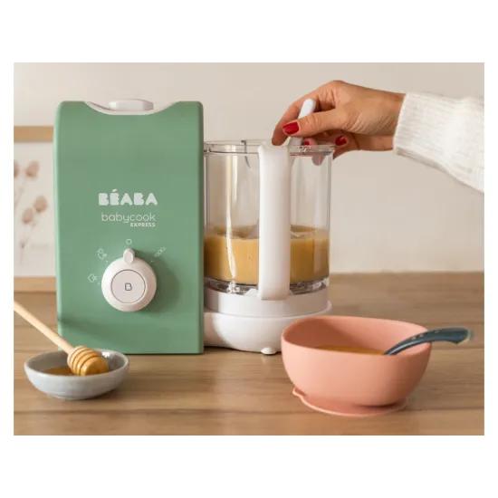 Parný varič + mixér BABYCOOK Express Sage Green