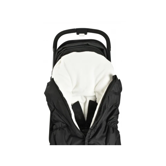 Teplý fusak do kočárku s umělou kožešinou a voděodolným vnějším materiálem, určený k ochraně dětí před chladem a nepříznivým počasím.