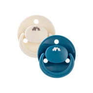 Silikonový symetrický dudlík Eco 2ks 0m+ Sand/Blue