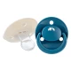 Silikonový symetrický dudlík Eco 2ks 0m+ Sand/Blue – BebeConfort 3104202240BC