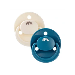 Silikonový symetrický dudlík Eco 2ks 6m+ Sand/Blue