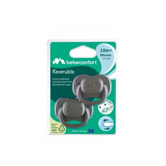 Silikonový symetrický dudlík 2ks 18m+ Green – BebeConfort 3104202410BC