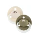 Silikonový symetrický svítící dudlík 2ks 6m+ Sand/Green – BebeConfort 3104202570BC