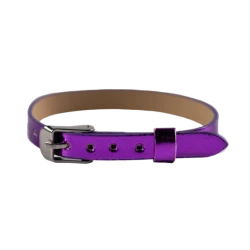 Tmavě fialový náramek na přívěsky METALIC