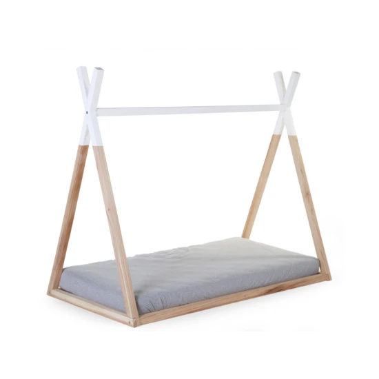 Childhome Natural White 70×140 cm – dětská postel Tipi z bukového dřeva