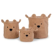 Koše na hračky 3 ks Teddy Beige 3 ks