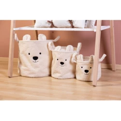 Koše na hračky 3 ks Teddy Off White 3 ks