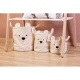 Childhome Teddy Off White 3 ks – sada 3 plyšových úložných košíků Teddy