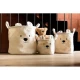 Childhome Teddy Off White 3 ks – sada 3 plyšových úložných košíků Teddy