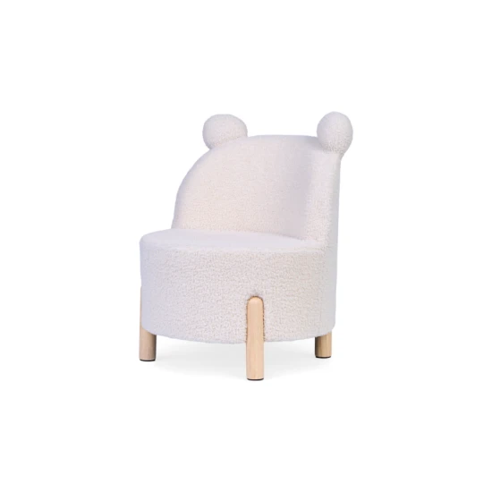 Childhome Off White – dětské křeslo s plyšovým potahem