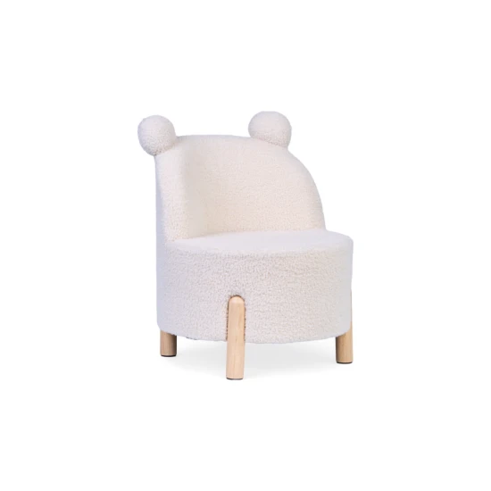 Childhome Off White – dětské křeslo s plyšovým potahem