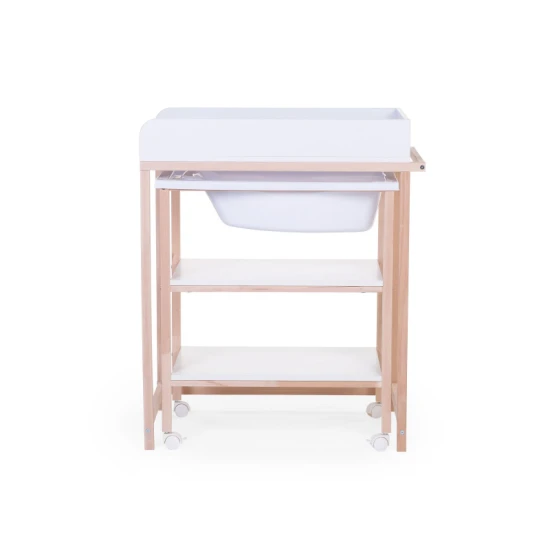 Childhome White Natural – přebalovací pult s vaničkou na koupání