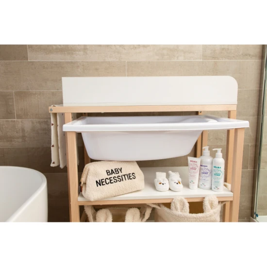 Childhome White Natural – přebalovací pult s vaničkou na koupání