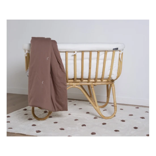 Childhome Jersey Off White – ratanový koš na miminko s matrací