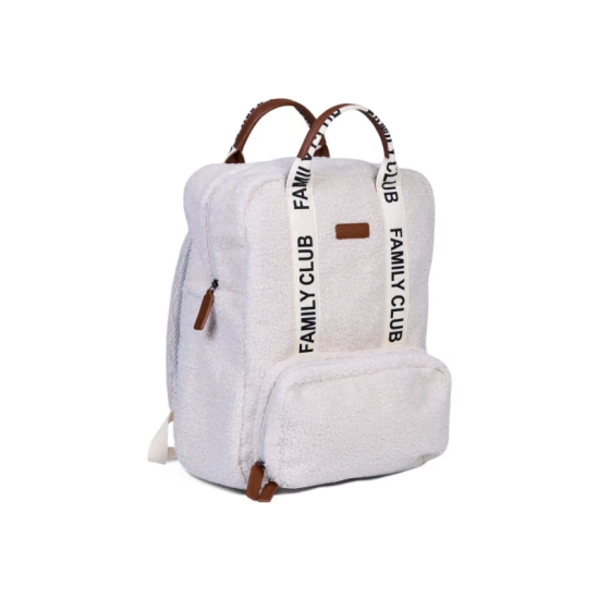 Childhome Family Club Signature Teddy Off White – přebalovací batoh 40×30×16 cm