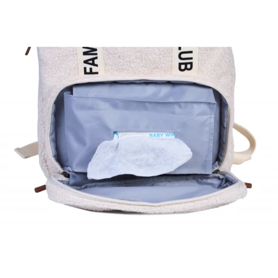 Childhome Family Club Signature Teddy Off White – přebalovací batoh 40×30×16 cm