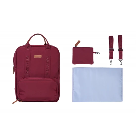 Childhome Family Club Signature Urban Burgundy – přebalovací batoh 40×30×16 cm