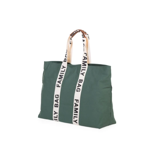 Childhome Family Bag Canvas Green – cestovní taška 55×40×18 cm