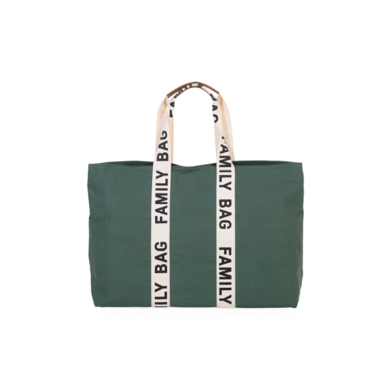 Childhome Family Bag Canvas Green – cestovní taška 55×40×18 cm