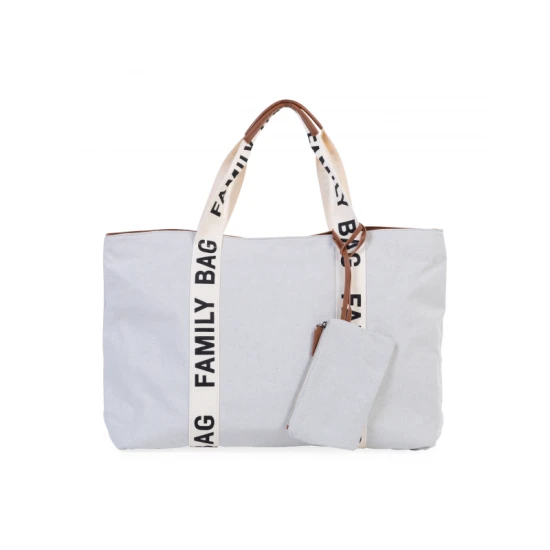 Childhome Family Bag Canvas Off White – cestovní taška 55×40×18 cm