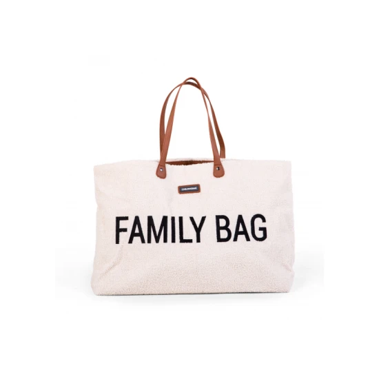 Childhome Family Bag Teddy Off White – cestovní taška 55×40×18 cm