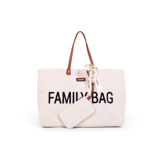 Childhome Family Bag Teddy Off White – cestovní taška 55×40×18 cm