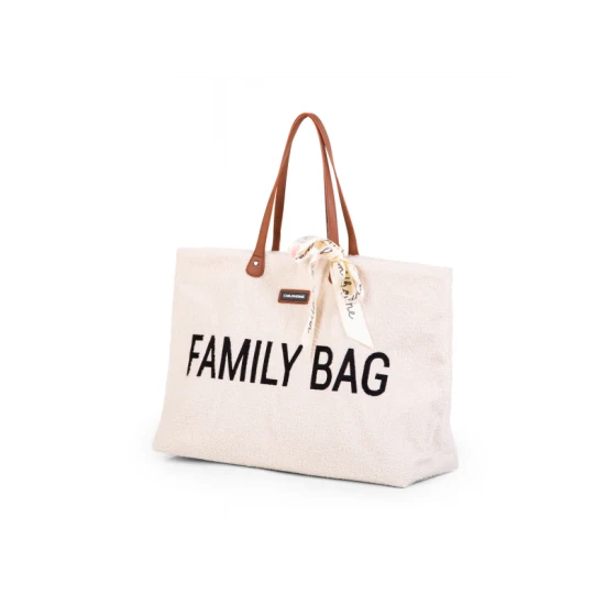 Childhome Family Bag Teddy Off White – cestovní taška 55×40×18 cm