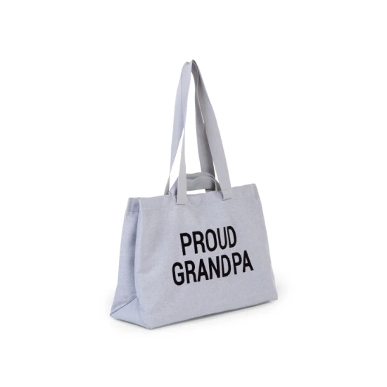 Childhome Grandpa Canvas Grey – cestovní taška pro dědu 55×34×16 cm