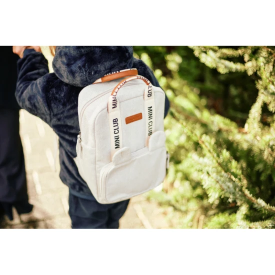 Childhome Mini Club Signature Off White – dětský batoh pro děti 3–5 let