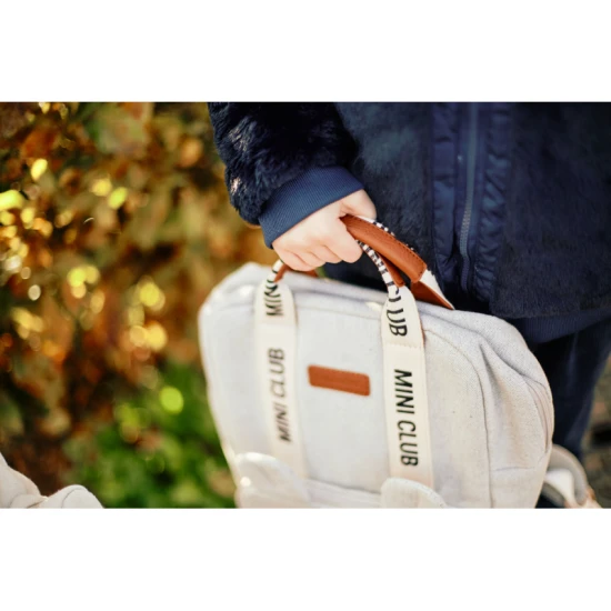 Childhome Mini Club Signature Off White – dětský batoh pro děti 3–5 let