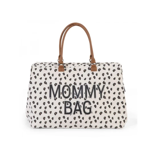 Childhome Mommy Bag Canvas Leopard – přebalovací taška 55×30×40 cm