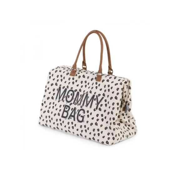 Childhome Mommy Bag Canvas Leopard – přebalovací taška 55×30×40 cm