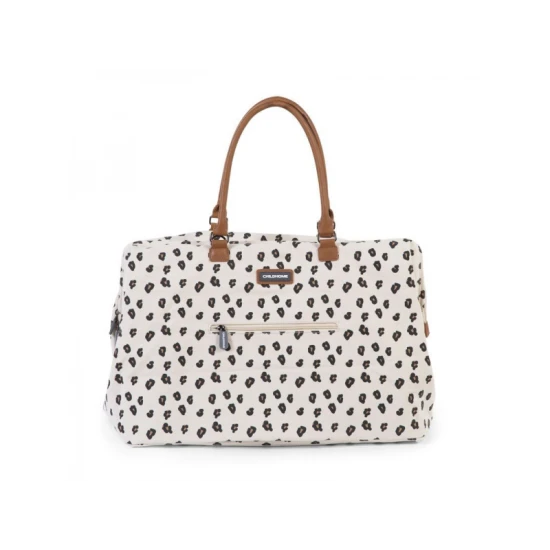 Childhome Mommy Bag Canvas Leopard – přebalovací taška 55×30×40 cm