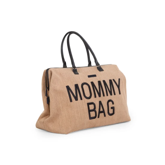 Childhome Mommy Bag Raffia Look – přebalovací taška 55×30×40 cm