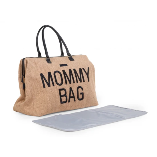 Childhome Mommy Bag Raffia Look – přebalovací taška 55×30×40 cm