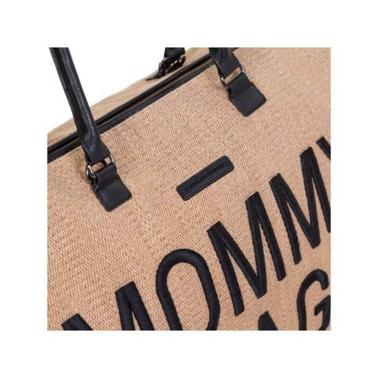 Childhome Mommy Bag Raffia Look – přebalovací taška 55×30×40 cm