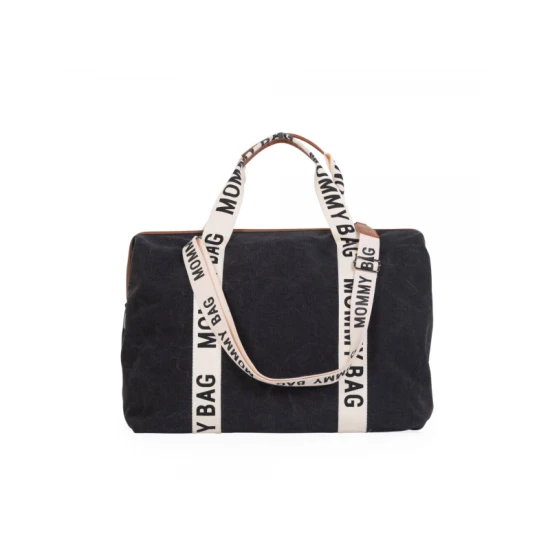 Childhome Mommy Bag Canvas Black – přebalovací taška 55×30×40 cm