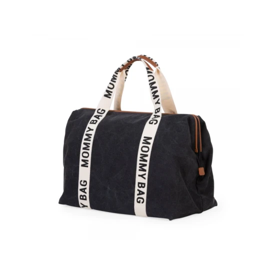 Childhome Mommy Bag Canvas Black – přebalovací taška 55×30×40 cm