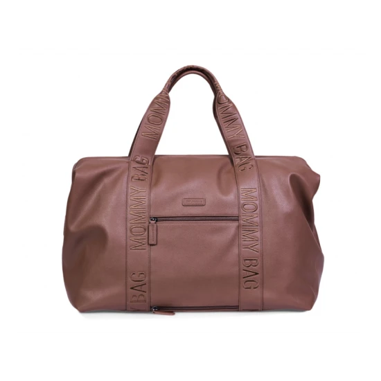 Childhome Mommy Bag Signature Vegan Leather Dark Brown – přebalovací taška 55×30×40 cm